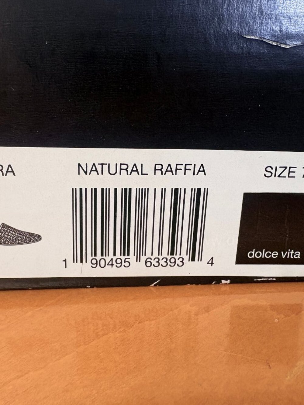 Dolce Vita "Ezra" Pointed Natural Raffia Flats, 7M - Picture 13 of 14